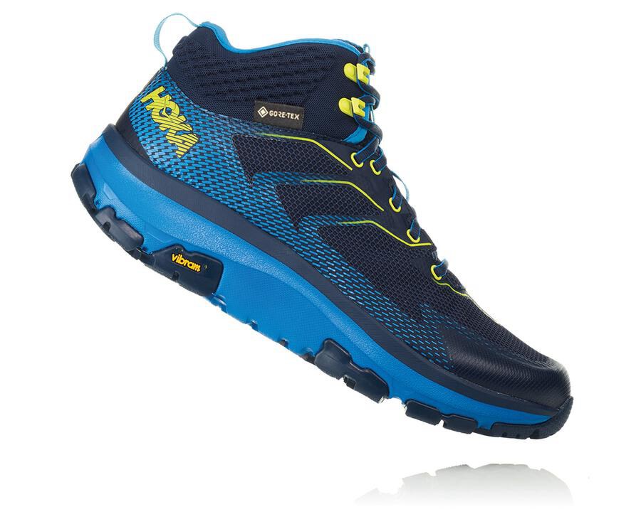 Hoka One One Hiking Boots Mens Navy - Toa GORE-TEX - 39587ZTPE